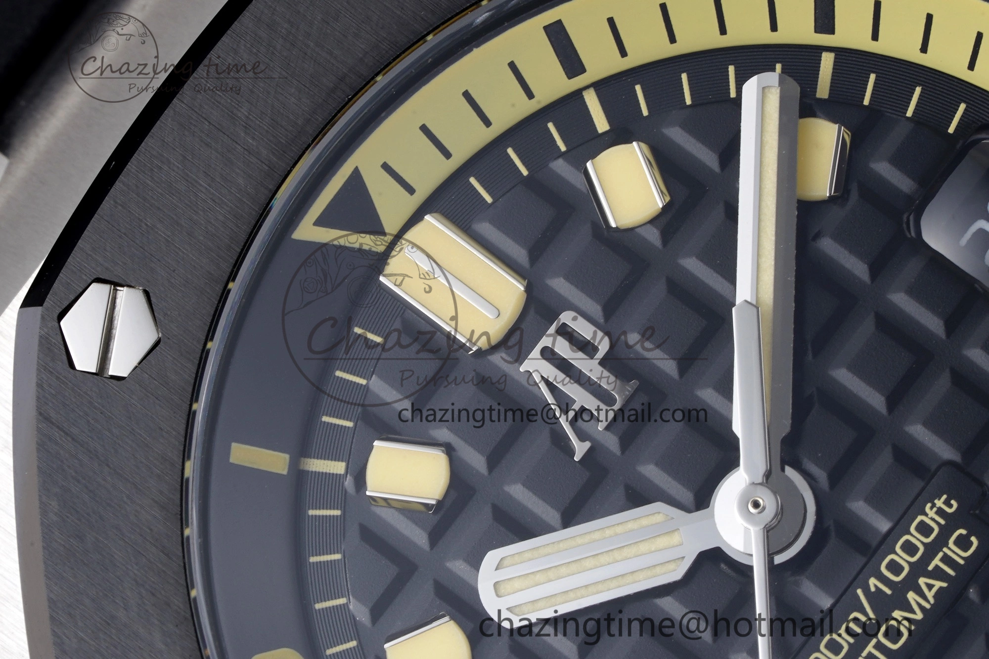 Sleek Royal Oak Offshore Diver 15720 Black Ceramic Bezel ZF 1:1 Best Edition Black Dial on Black Rubber Strap A 4681