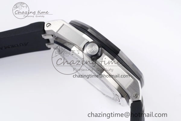 Sleek Royal Oak Offshore Diver 15720 Black Ceramic Bezel ZF 1:1 Best Edition Black Dial on Black Rubber Strap A 4681