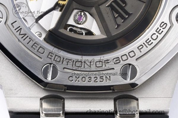 Sleek Royal Oak Offshore Diver 15720 Black Ceramic Bezel ZF 1:1 Best Edition Black Dial on Black Rubber Strap A 4681