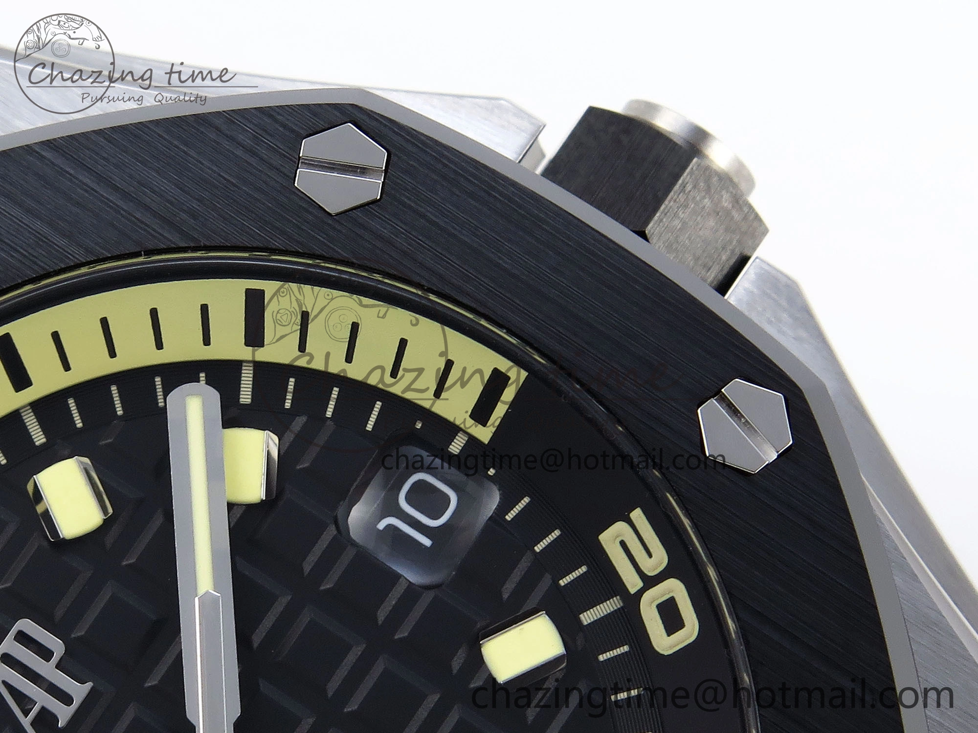 Royal Oak Offshore Diver 15720 Ceramic Bezel APSF 1:1 Best Edition Black Dial on Black Rubber Strap SA Stylish 4541
