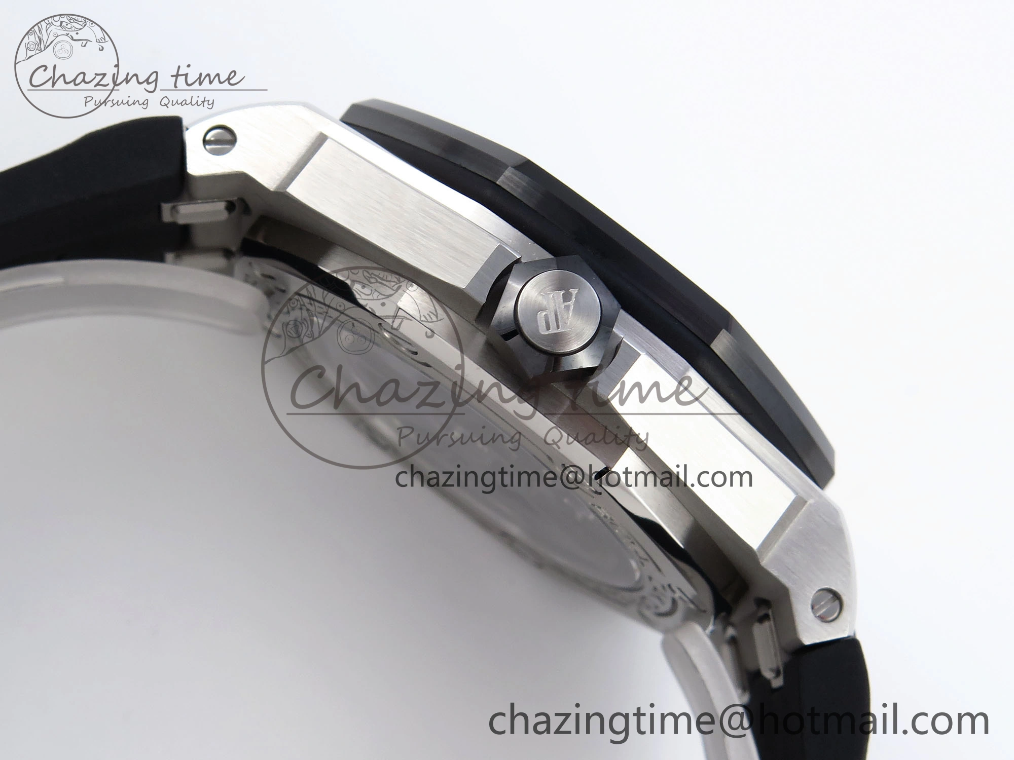 Royal Oak Offshore Diver 15720 Ceramic Bezel APSF 1:1 Best Edition Black Dial on Black Rubber Strap SA Stylish 4541