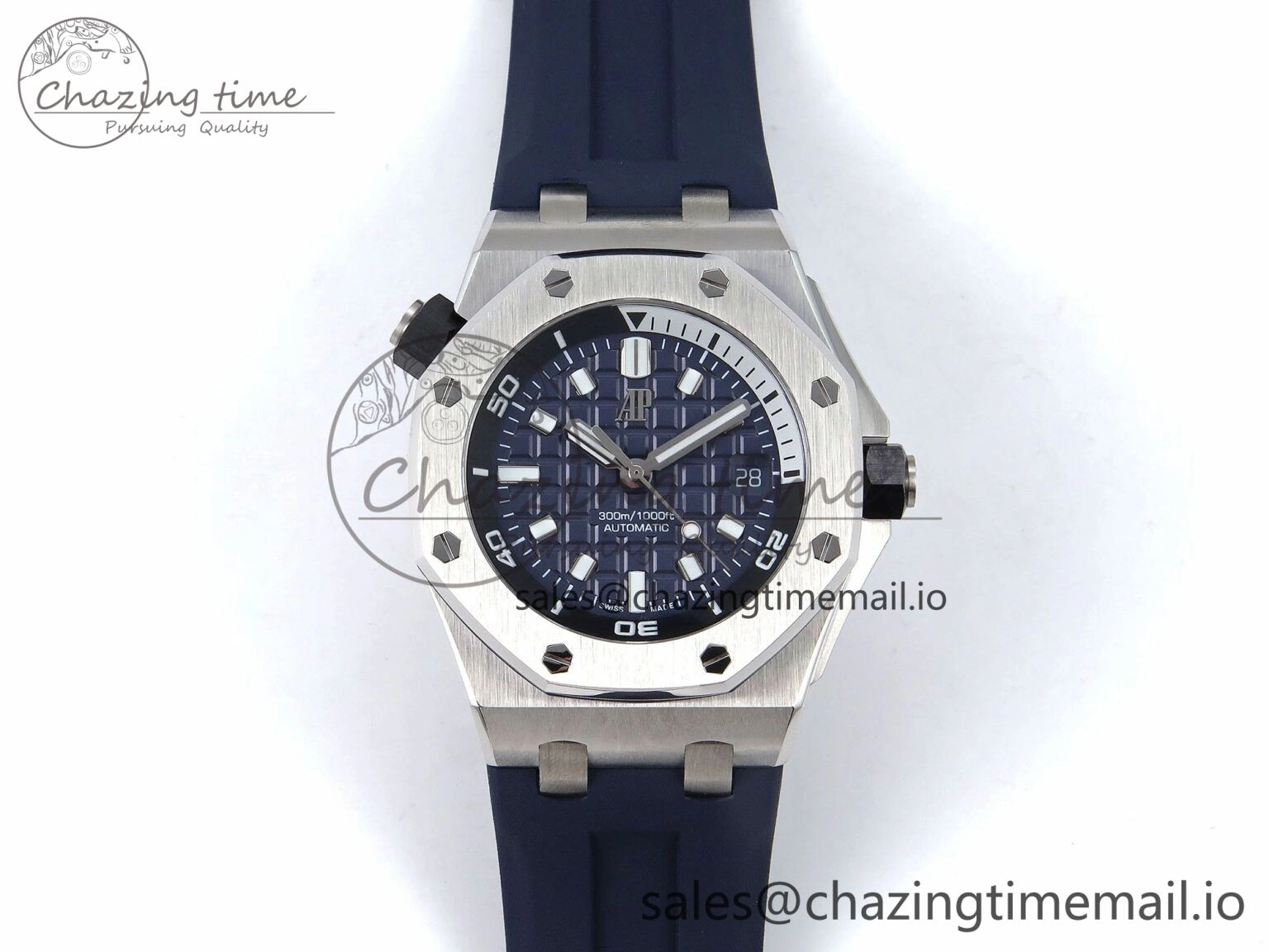 ModernLook Royal Oak Offshore Diver 15720 IPF Best Edition Blue Dial on Blue Rubber Strap A4308 V 4402