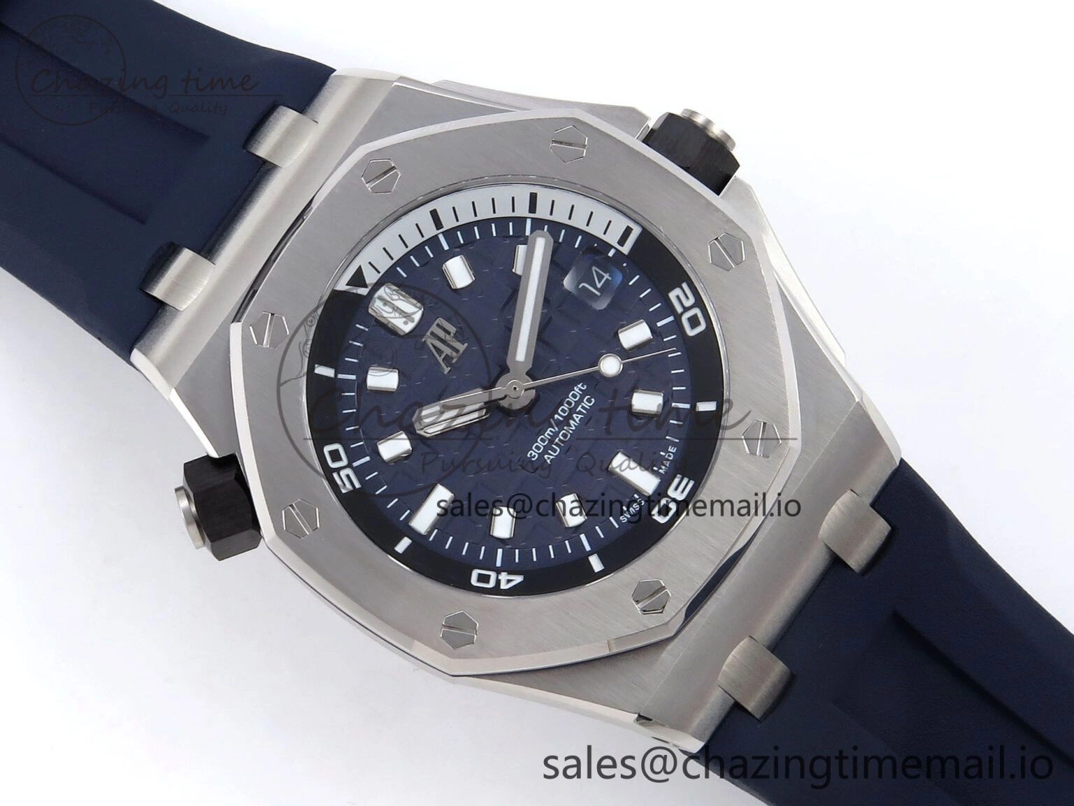 ModernLook Royal Oak Offshore Diver 15720 IPF Best Edition Blue Dial on Blue Rubber Strap A4308 V 4402