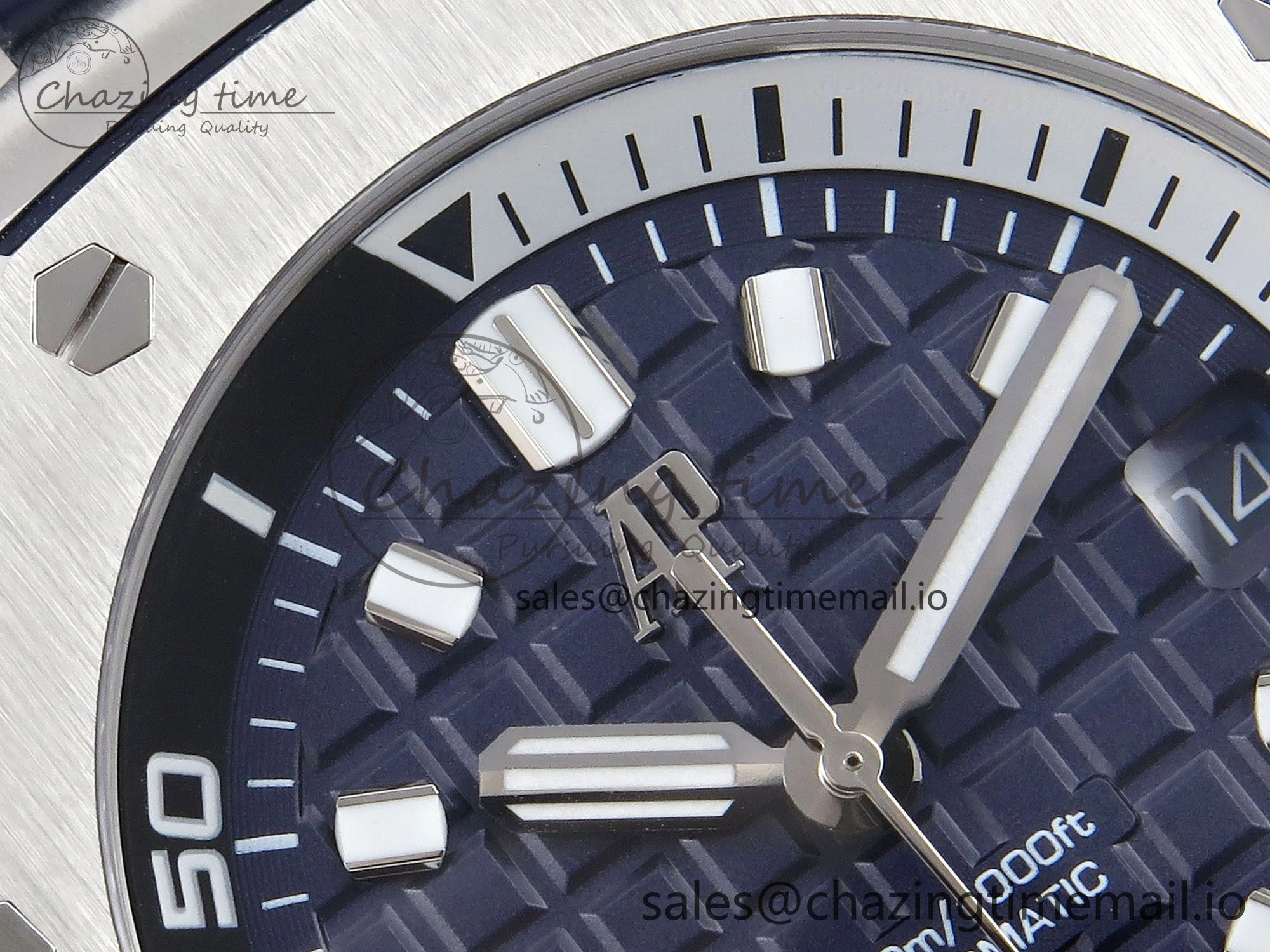 ModernLook Royal Oak Offshore Diver 15720 IPF Best Edition Blue Dial on Blue Rubber Strap A4308 V 4402