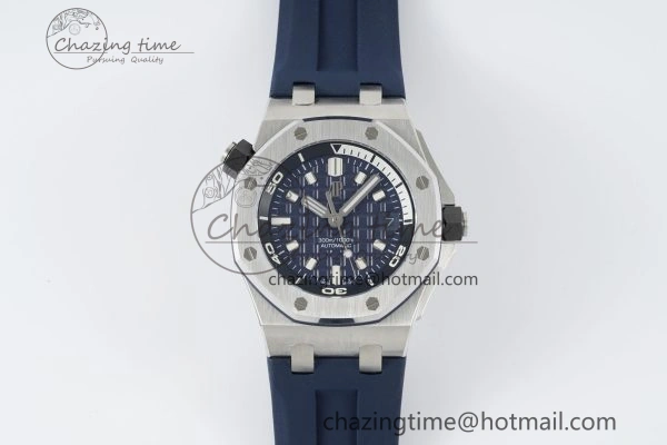 Packable Royal Oak Offshore Diver 15720 IPF Best Edition Blue Dial on Blue Rubber Strap A 4706