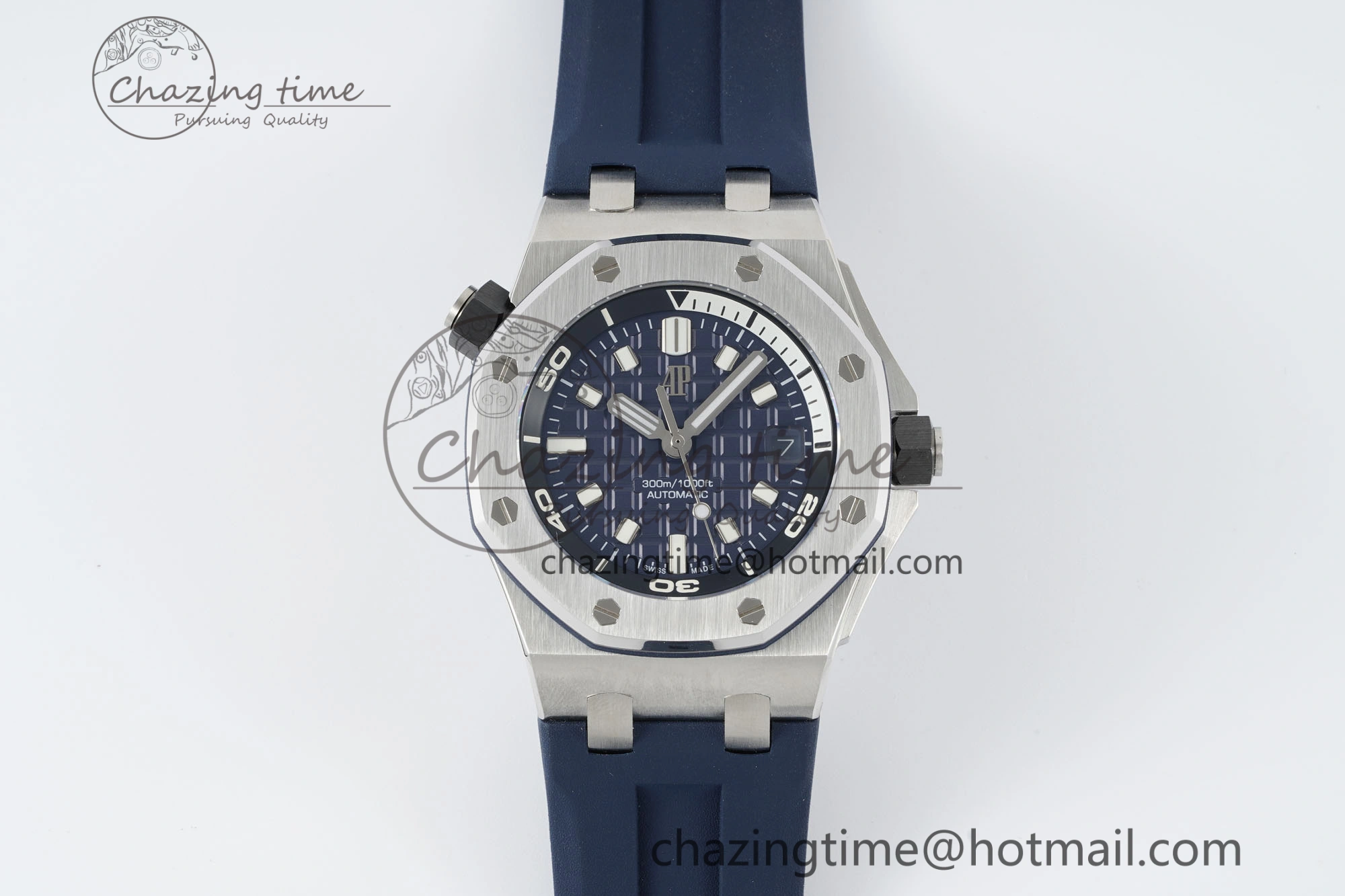 Packable Royal Oak Offshore Diver 15720 IPF Best Edition Blue Dial on Blue Rubber Strap A 4706