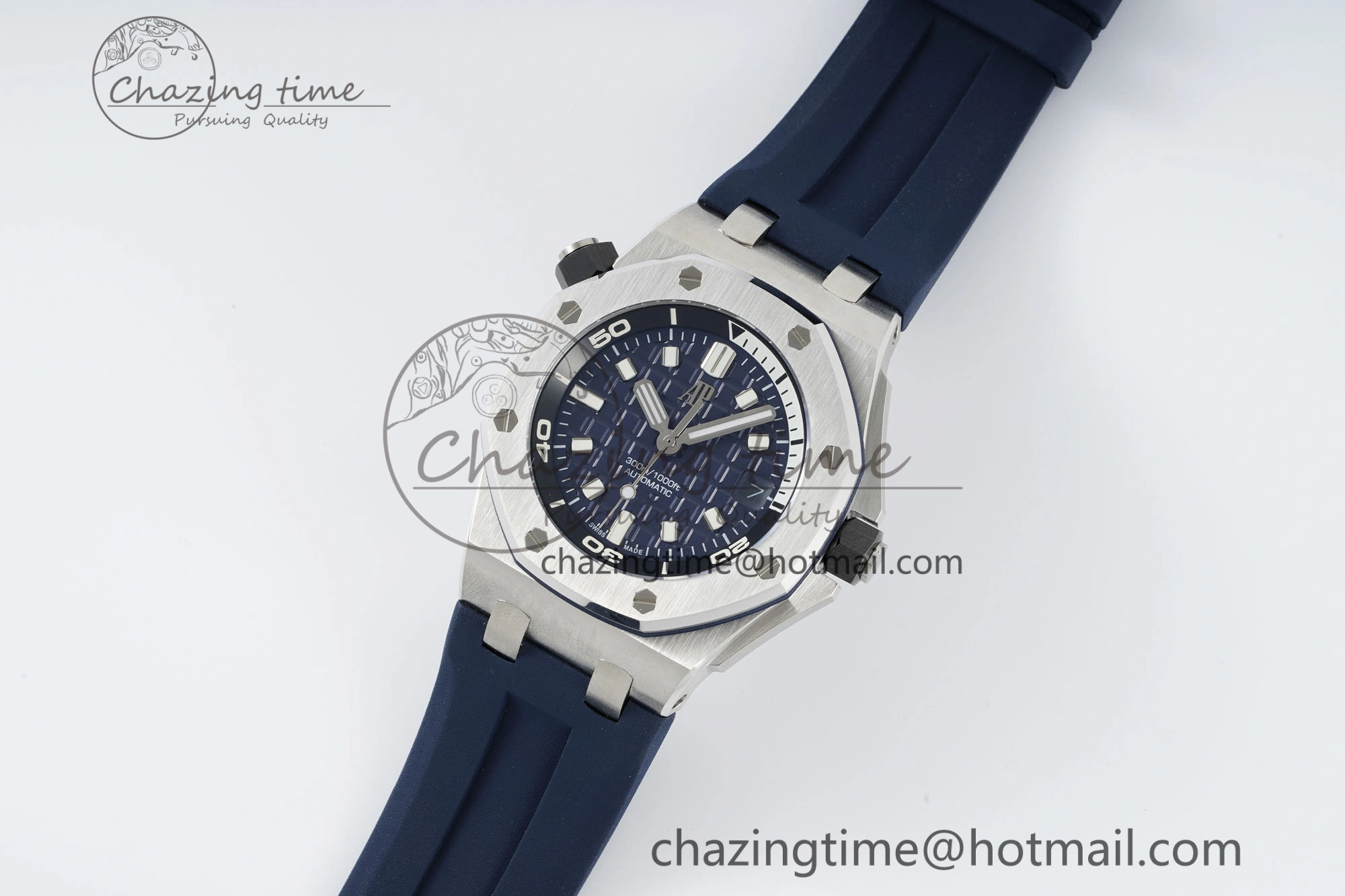 Packable Royal Oak Offshore Diver 15720 IPF Best Edition Blue Dial on Blue Rubber Strap A 4706