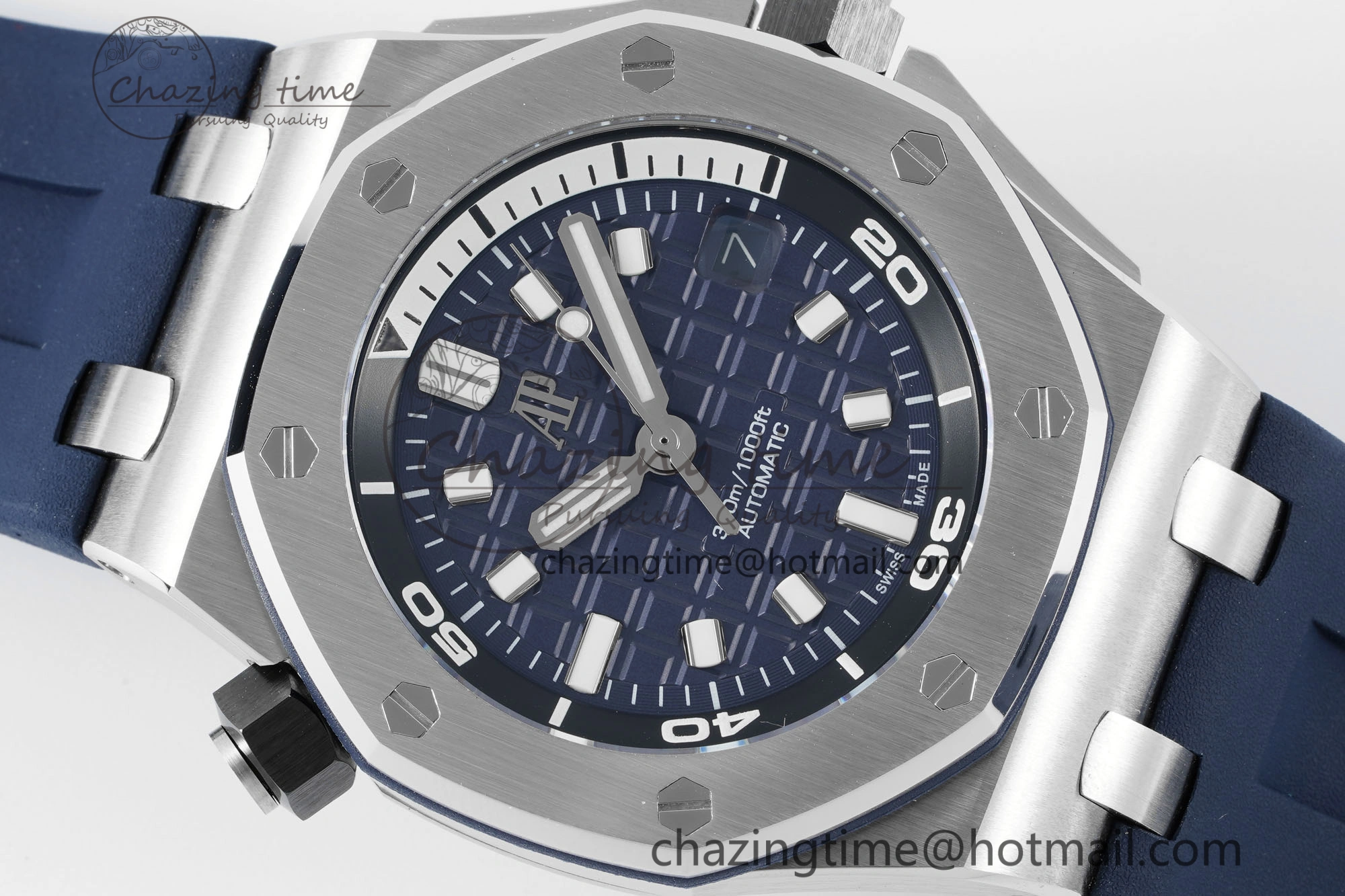 Packable Royal Oak Offshore Diver 15720 IPF Best Edition Blue Dial on Blue Rubber Strap A 4706