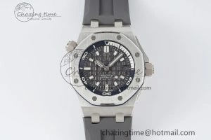 Royal Oak Offshore Diver 15720 IPF Best Edition Gray Dial on Gray Rubber Strap A Stylish 4705