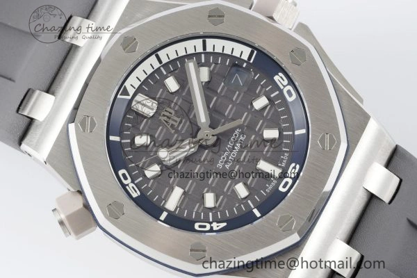Royal Oak Offshore Diver 15720 IPF Best Edition Gray Dial on Gray Rubber Strap A Stylish 4705