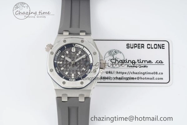 Royal Oak Offshore Diver 15720 IPF Best Edition Gray Dial on Gray Rubber Strap A Stylish 4705