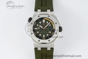 Royal Oak Offshore Diver 15720 IPF Best Edition Green Dial on Green Rubber Strap A QuickDry 4704