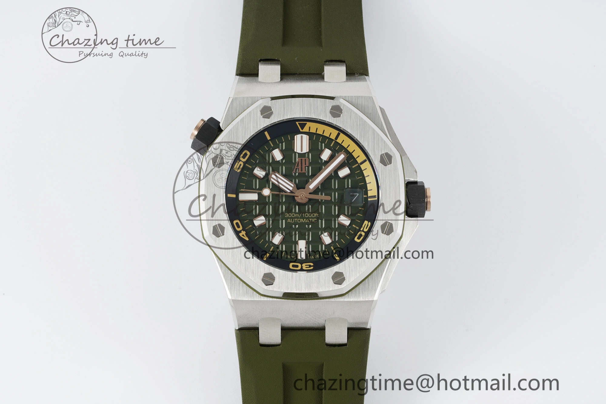 Royal Oak Offshore Diver 15720 IPF Best Edition Green Dial on Green Rubber Strap A QuickDry 4704