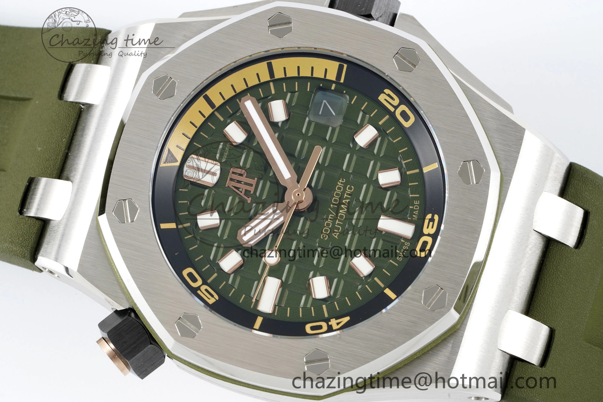 Royal Oak Offshore Diver 15720 IPF Best Edition Green Dial on Green Rubber Strap A QuickDry 4704
