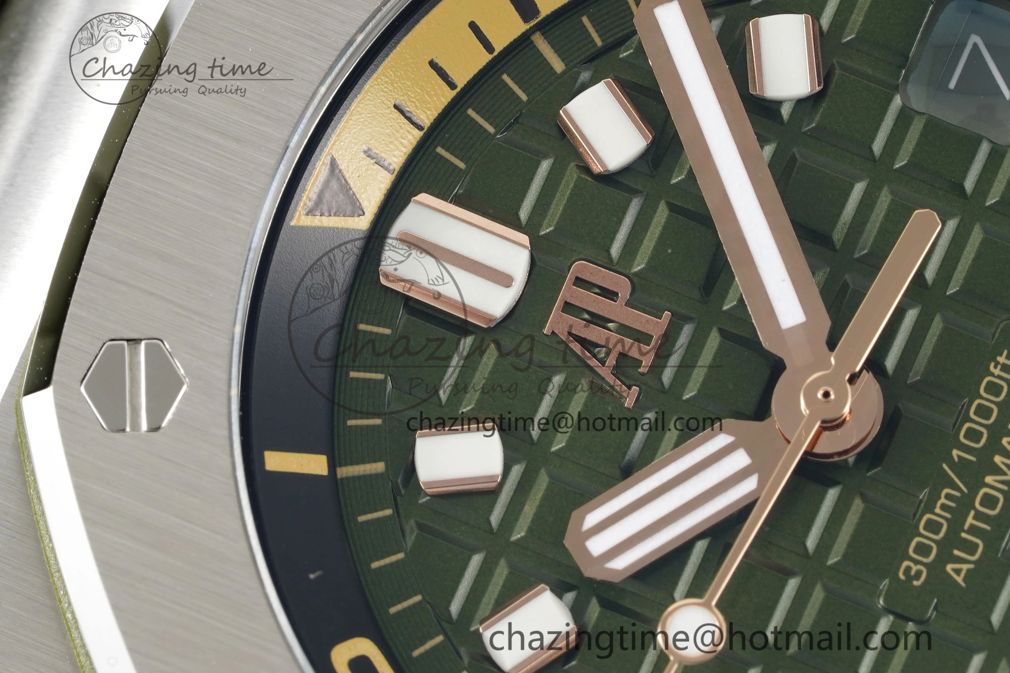 Royal Oak Offshore Diver 15720 IPF Best Edition Green Dial on Green Rubber Strap A QuickDry 4704
