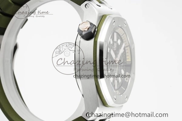 Royal Oak Offshore Diver 15720 IPF Best Edition Green Dial on Green Rubber Strap A QuickDry 4704