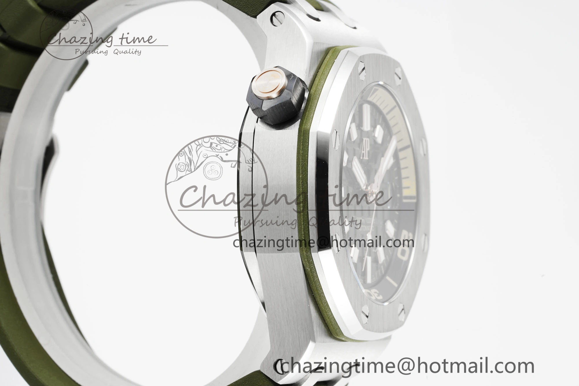 Royal Oak Offshore Diver 15720 IPF Best Edition Green Dial on Green Rubber Strap A QuickDry 4704
