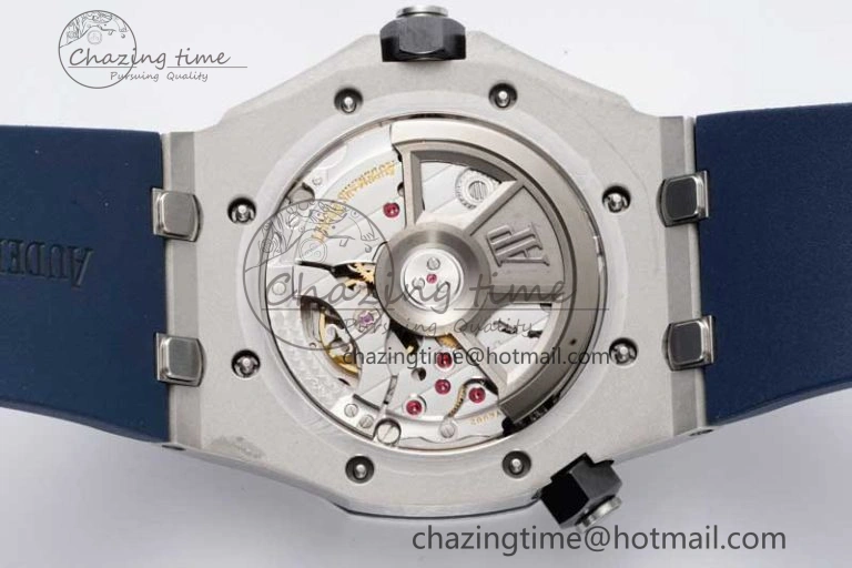 Royal Oak Offshore Diver 15720 SS APF 1:1 Best Edition Blue Dial on Blue Rubber Strap A Modern 4614
