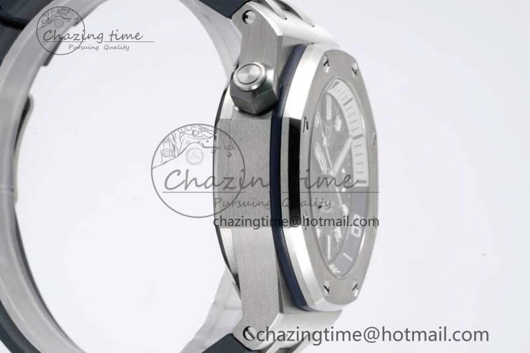 Royal Oak Offshore Diver 15720 SS APF 1:1 Best Edition Blue Dial on Blue Rubber Strap A Modern 4614