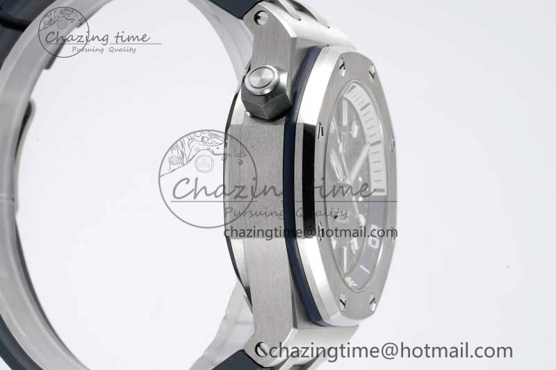 Royal Oak Offshore Diver 15720 SS APF 1:1 Best Edition Blue Dial on Blue Rubber Strap A Modern 4614