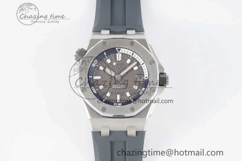 Royal Oak Offshore Diver 15720 SS APF 1:1 Best Edition Gray Dial on Gray Rubber Strap A Casual 4610