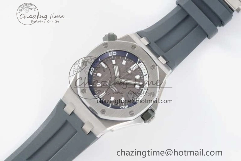 Royal Oak Offshore Diver 15720 SS APF 1:1 Best Edition Gray Dial on Gray Rubber Strap A Casual 4610