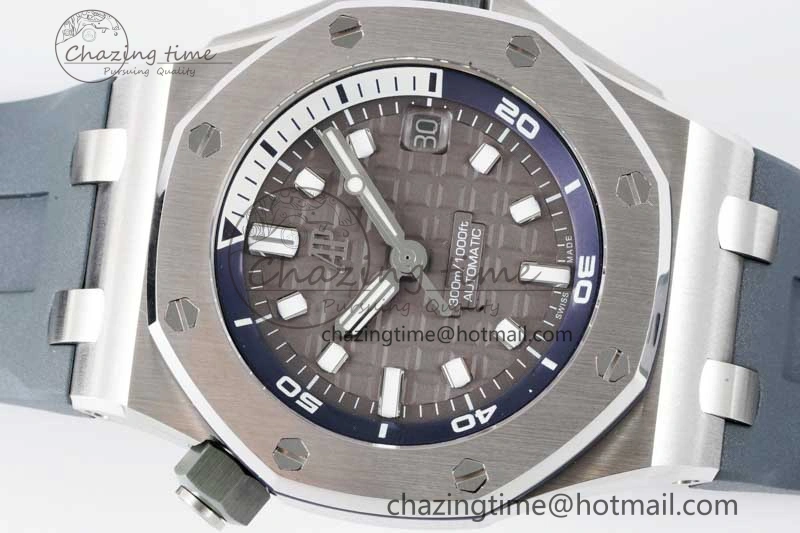 Royal Oak Offshore Diver 15720 SS APF 1:1 Best Edition Gray Dial on Gray Rubber Strap A Casual 4610