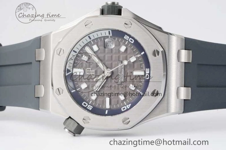 Royal Oak Offshore Diver 15720 SS APF 1:1 Best Edition Gray Dial on Gray Rubber Strap A Casual 4610