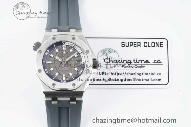 Royal Oak Offshore Diver 15720 SS APF 1:1 Best Edition Gray Dial on Gray Rubber Strap A Casual 4610