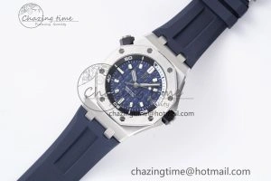 Modern Royal Oak Offshore Diver 15720 SS ZF 1:1 Best Edition Blue Dial on Blue Rubber Strap A 4678