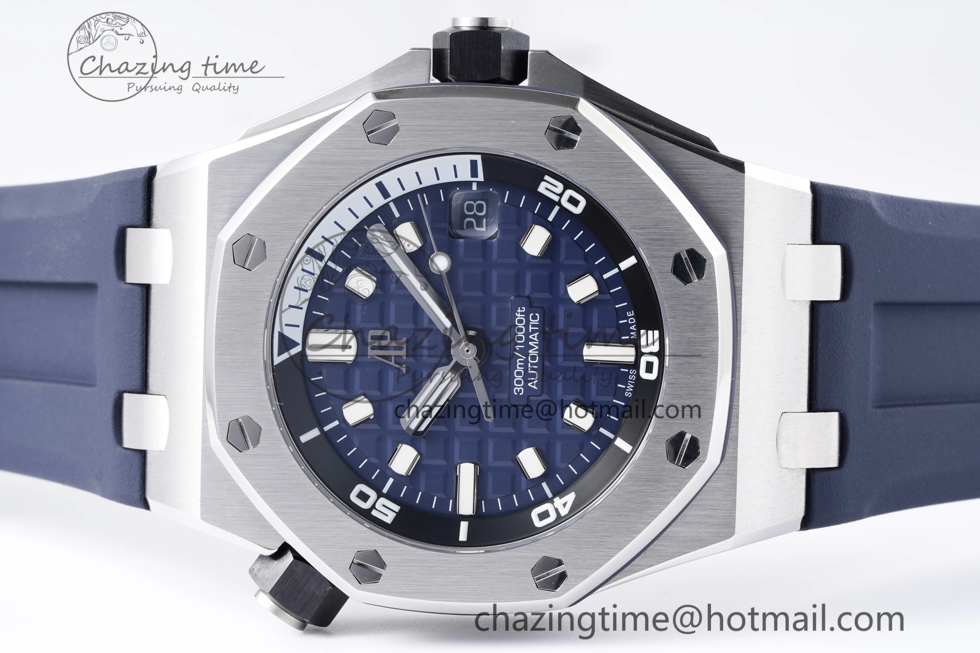 Modern Royal Oak Offshore Diver 15720 SS ZF 1:1 Best Edition Blue Dial on Blue Rubber Strap A 4678