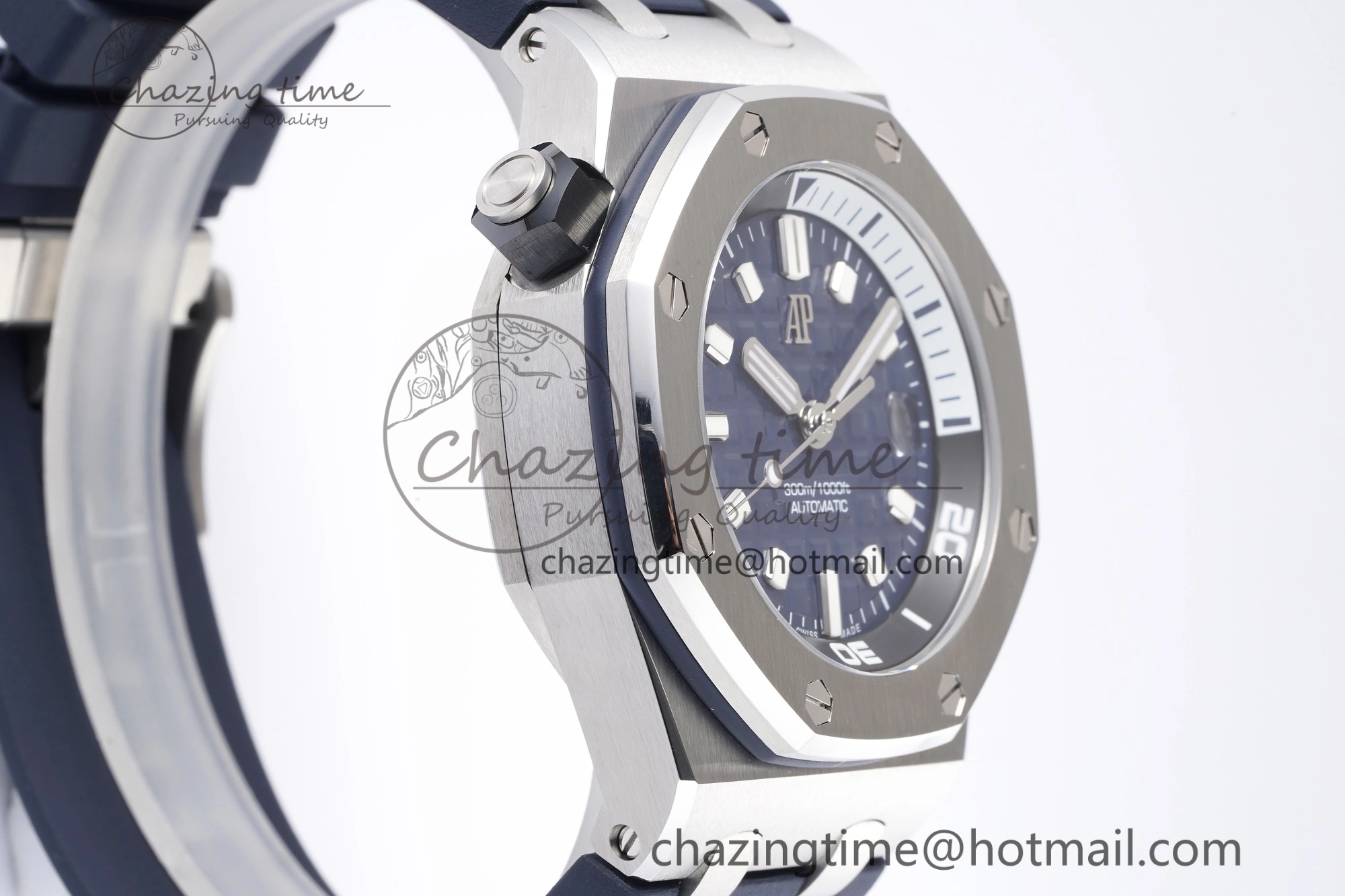 Modern Royal Oak Offshore Diver 15720 SS ZF 1:1 Best Edition Blue Dial on Blue Rubber Strap A 4678