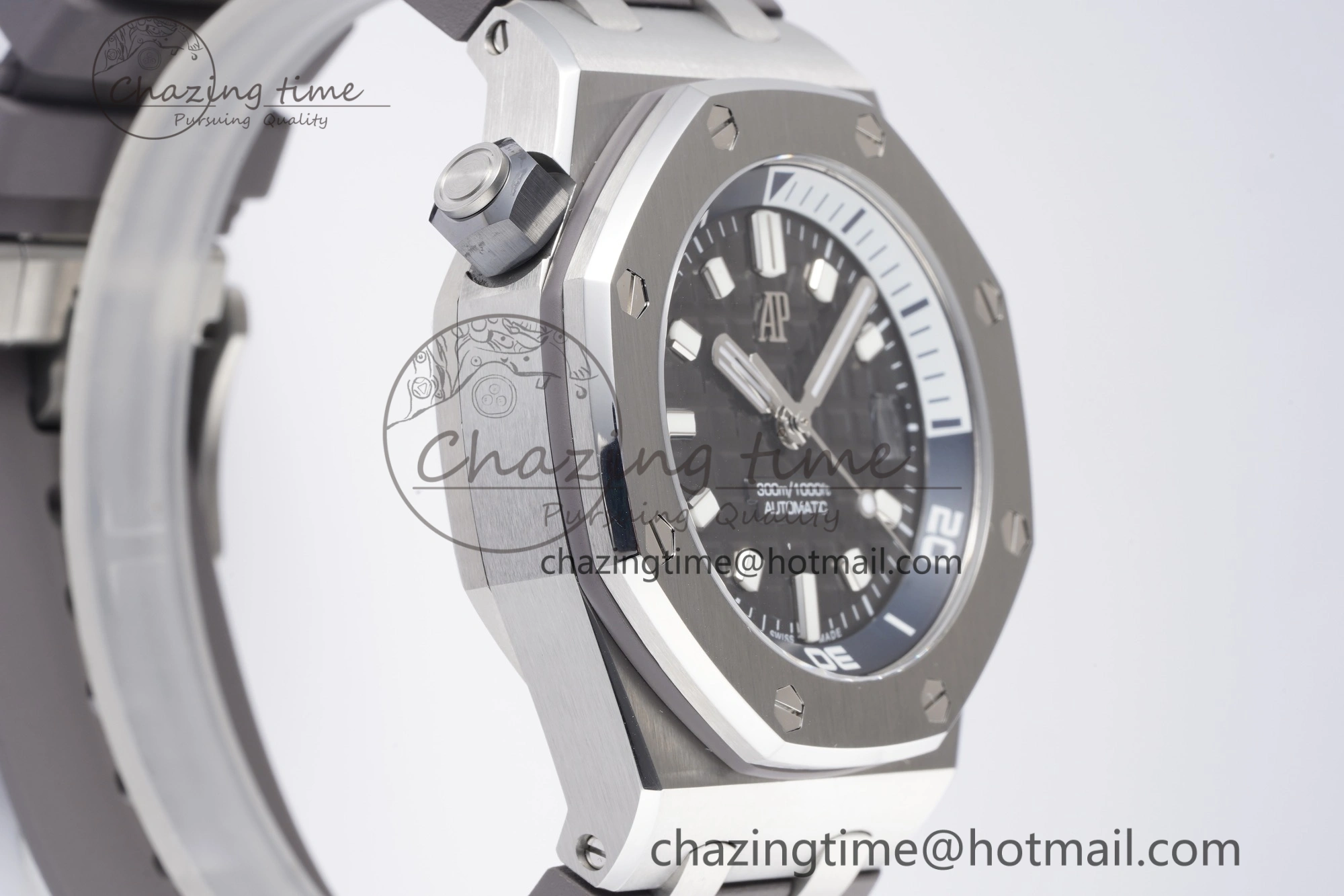 ComfortFit Royal Oak Offshore Diver 15720 SS ZF 1:1 Best Edition Gray Dial on Gray Rubber Strap A 4682