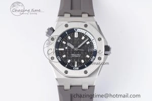 ComfortFit Royal Oak Offshore Diver 15720 SS ZF 1:1 Best Edition Gray Dial on Gray Rubber Strap A 4682