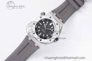 ComfortFit Royal Oak Offshore Diver 15720 SS ZF 1:1 Best Edition Gray Dial on Gray Rubber Strap A 4682