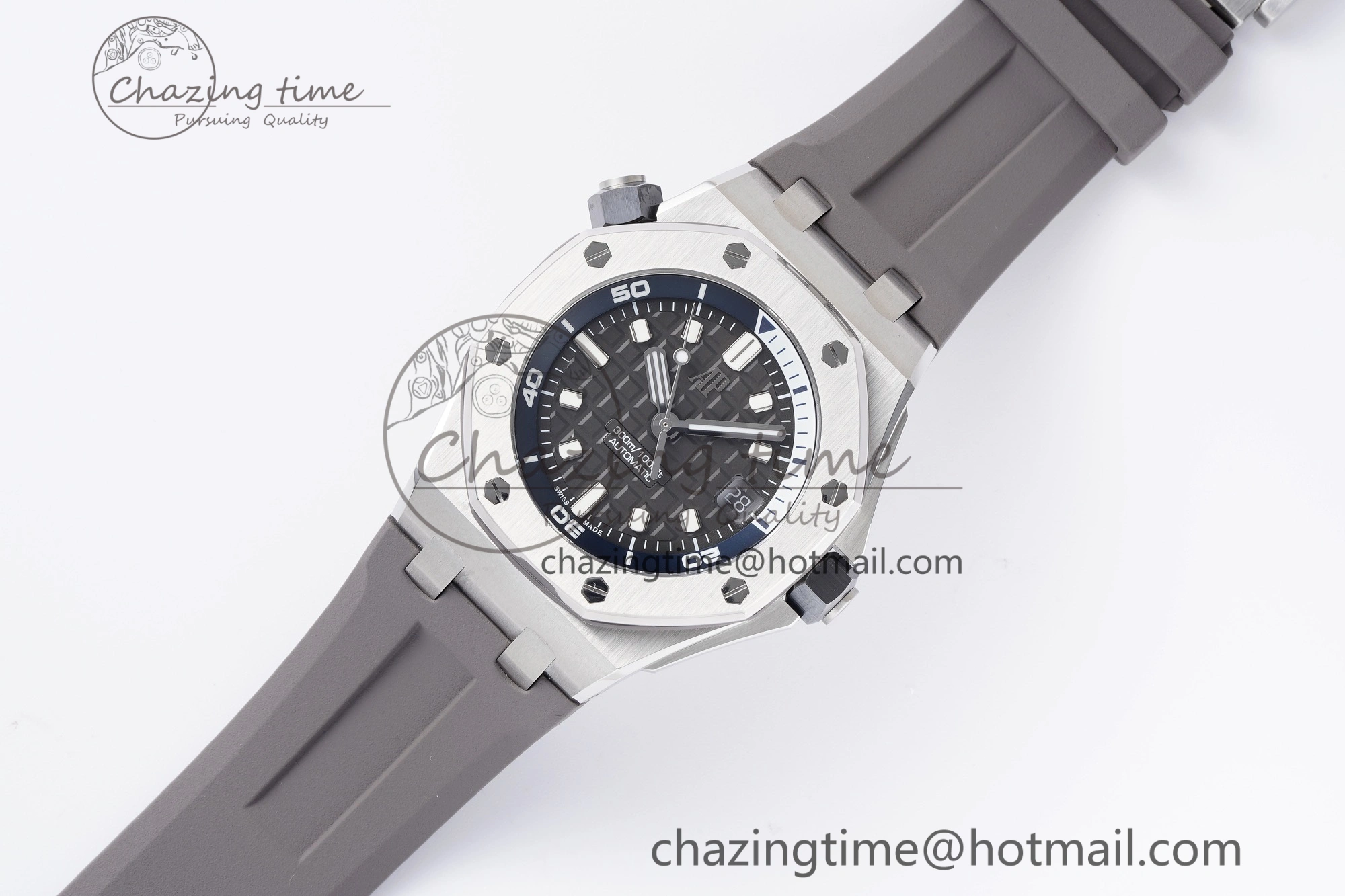 ComfortFit Royal Oak Offshore Diver 15720 SS ZF 1:1 Best Edition Gray Dial on Gray Rubber Strap A 4682