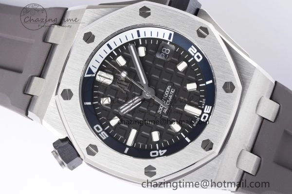 ComfortFit Royal Oak Offshore Diver 15720 SS ZF 1:1 Best Edition Gray Dial on Gray Rubber Strap A 4682