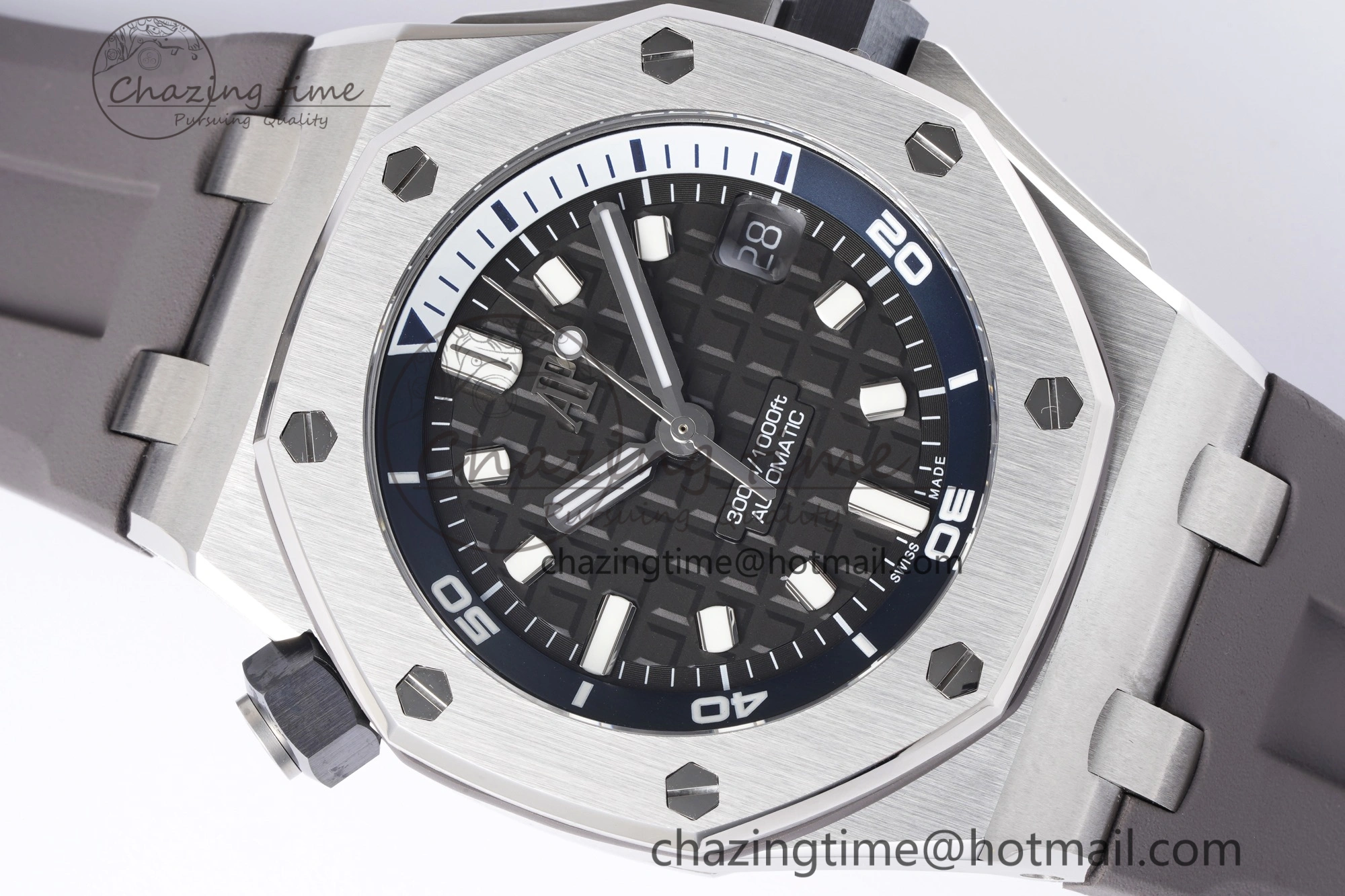 ComfortFit Royal Oak Offshore Diver 15720 SS ZF 1:1 Best Edition Gray Dial on Gray Rubber Strap A 4682