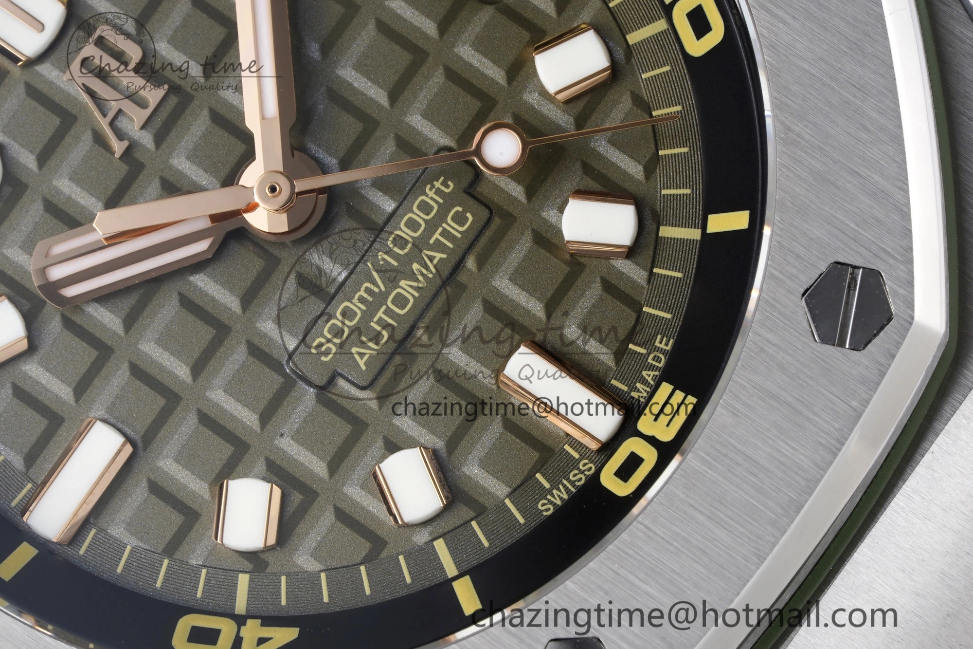Royal Oak Offshore Diver 15720 SS ZF 1:1 Best Edition Green Dial on Green Rubber Strap A HighQuality 4680