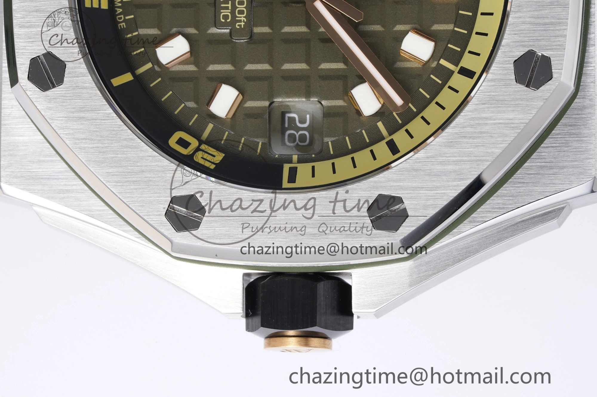 Royal Oak Offshore Diver 15720 SS ZF 1:1 Best Edition Green Dial on Green Rubber Strap A HighQuality 4680