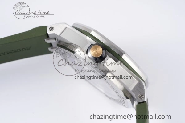 Royal Oak Offshore Diver 15720 SS ZF 1:1 Best Edition Green Dial on Green Rubber Strap A HighQuality 4680