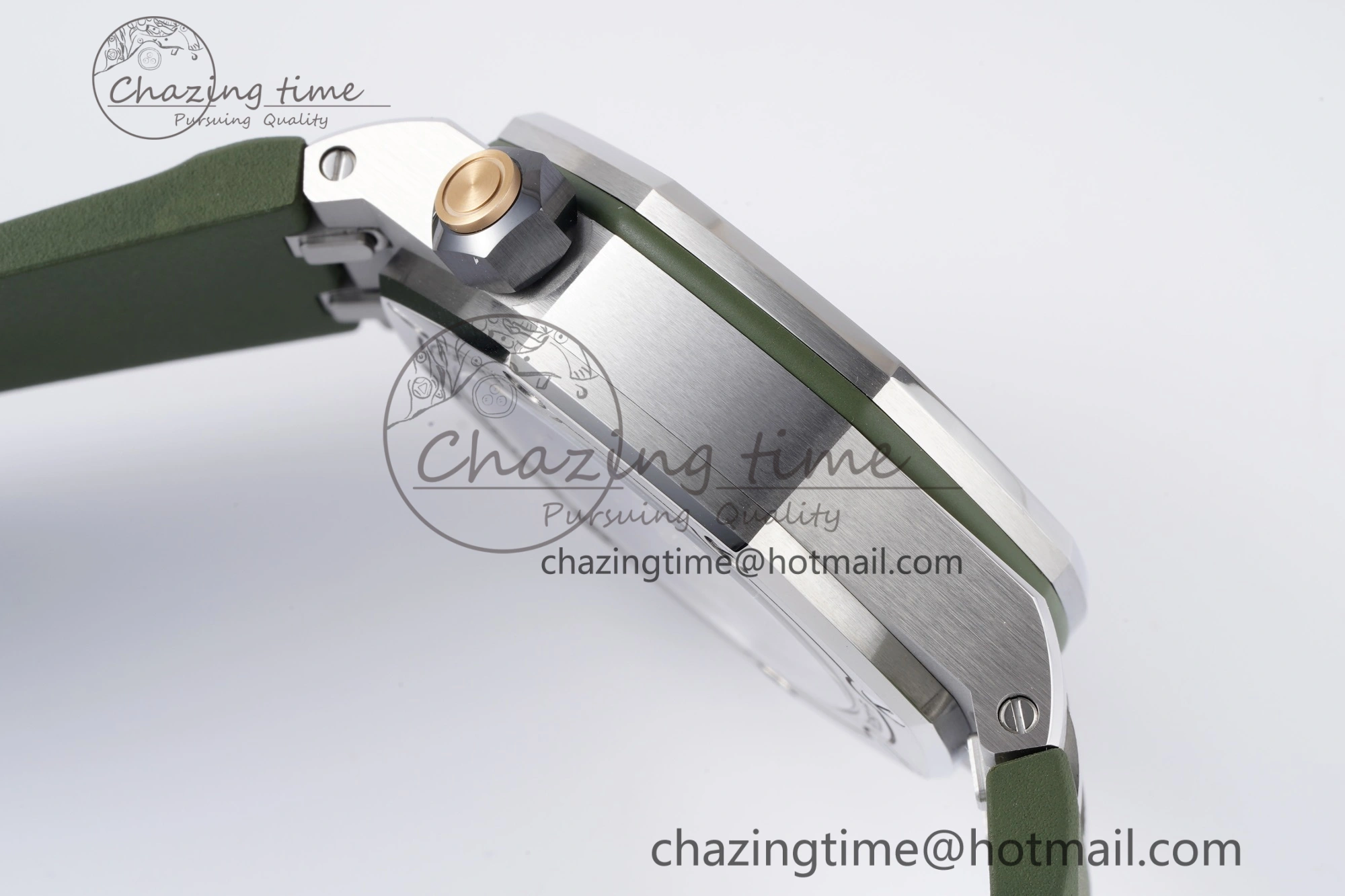 Royal Oak Offshore Diver 15720 SS ZF 1:1 Best Edition Green Dial on Green Rubber Strap A HighQuality 4680