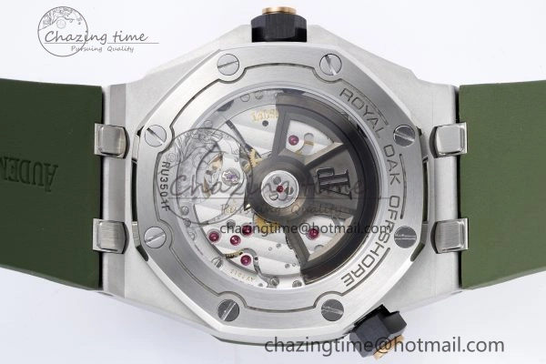 Royal Oak Offshore Diver 15720 SS ZF 1:1 Best Edition Green Dial on Green Rubber Strap A HighQuality 4680