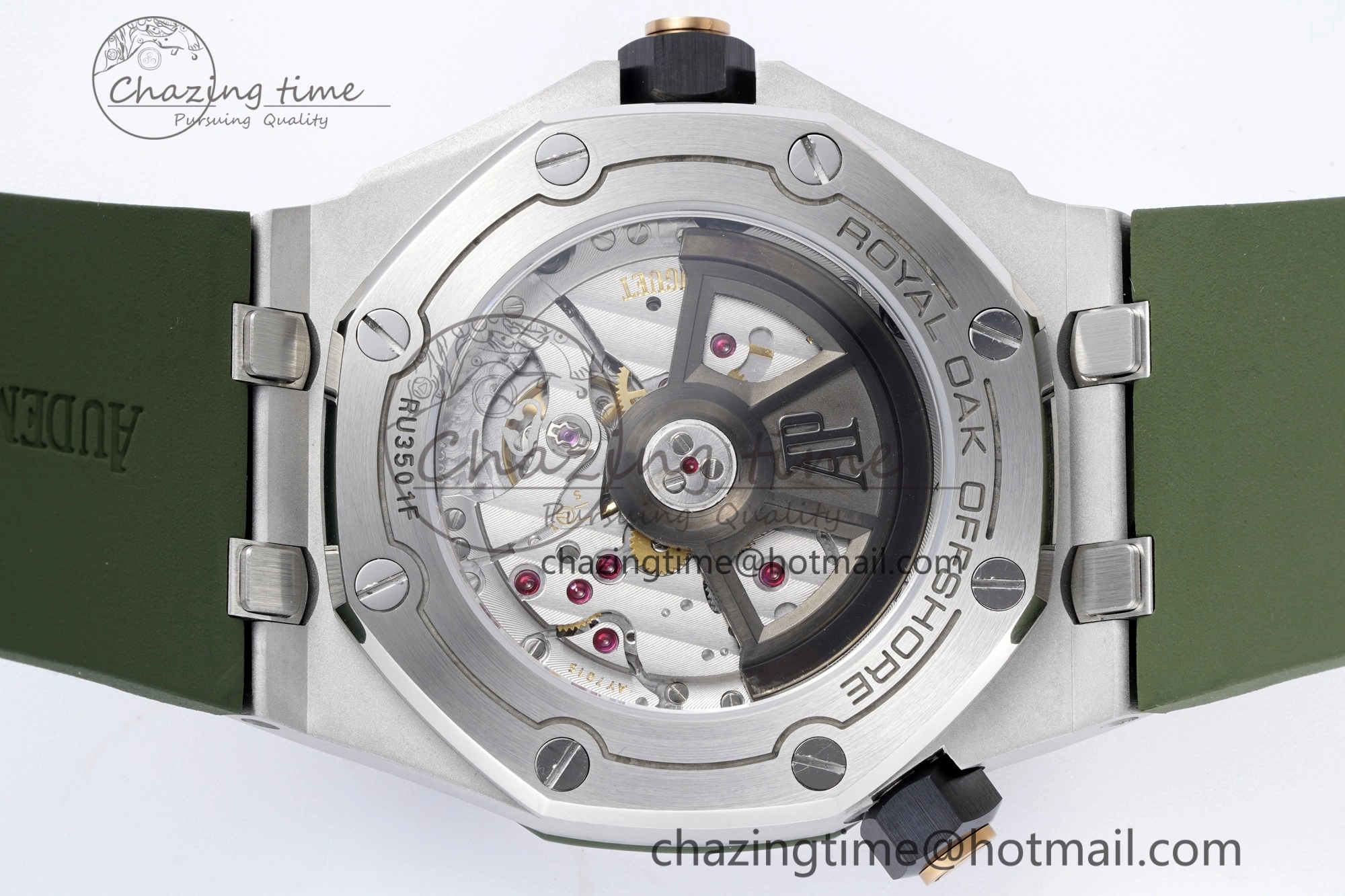 Royal Oak Offshore Diver 15720 SS ZF 1:1 Best Edition Green Dial on Green Rubber Strap A HighQuality 4680