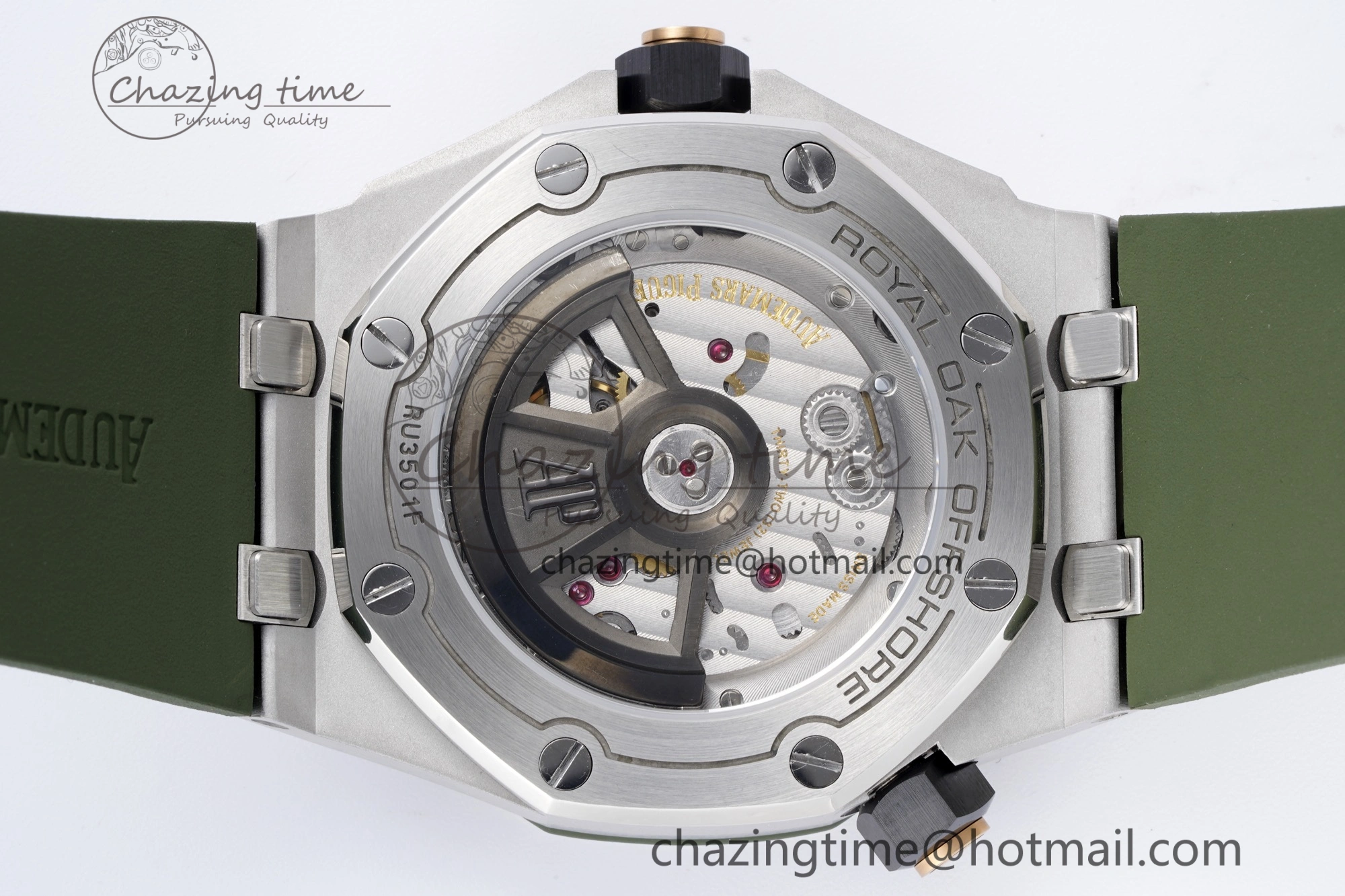 Royal Oak Offshore Diver 15720 SS ZF 1:1 Best Edition Green Dial on Green Rubber Strap A HighQuality 4680
