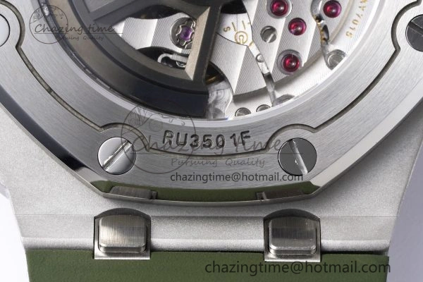 Royal Oak Offshore Diver 15720 SS ZF 1:1 Best Edition Green Dial on Green Rubber Strap A HighQuality 4680