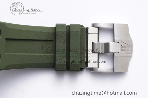 Royal Oak Offshore Diver 15720 SS ZF 1:1 Best Edition Green Dial on Green Rubber Strap A HighQuality 4680