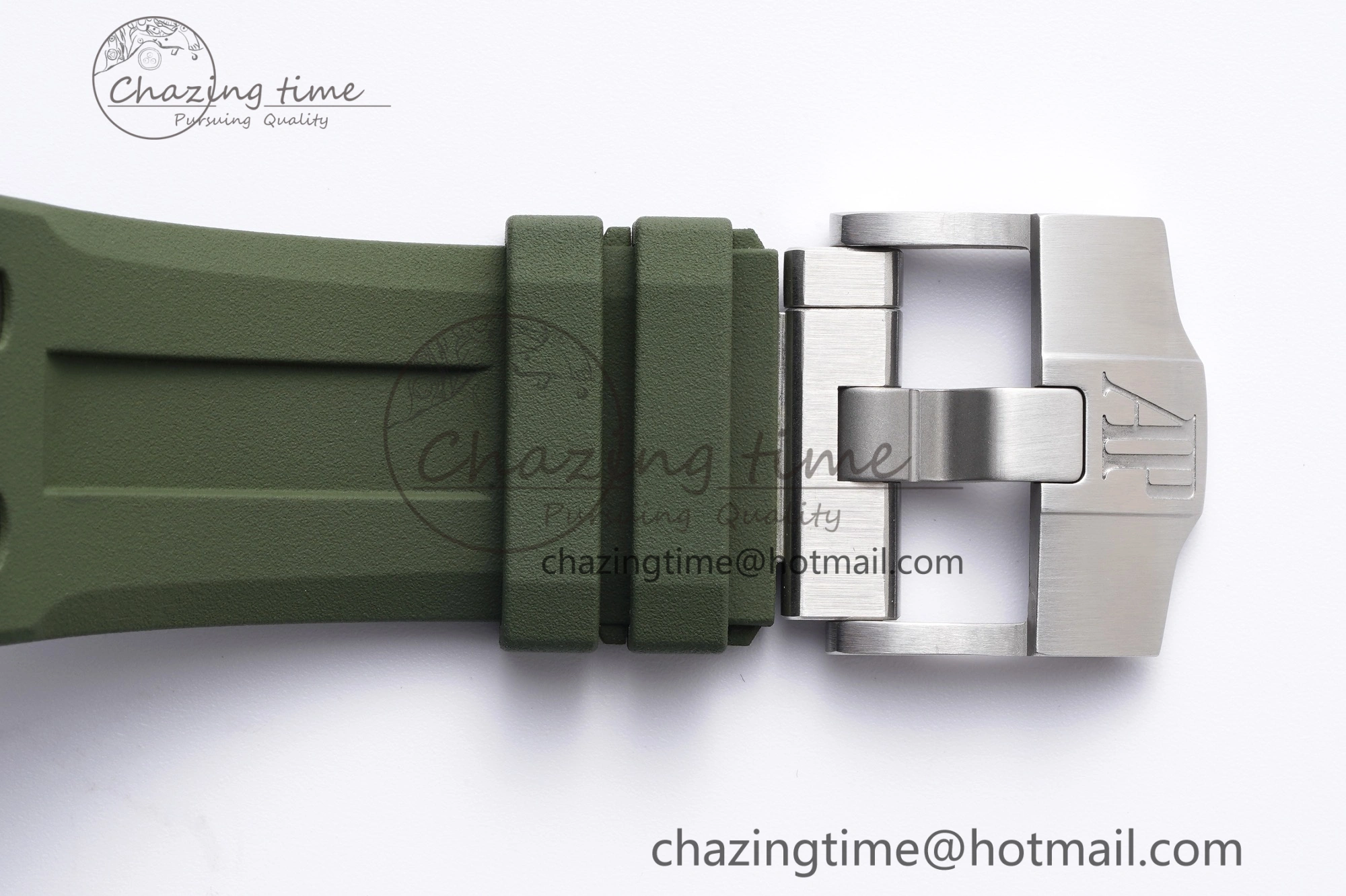 Royal Oak Offshore Diver 15720 SS ZF 1:1 Best Edition Green Dial on Green Rubber Strap A HighQuality 4680
