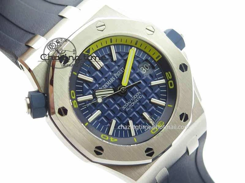 Royal Oak Offshore Diver 2017 Blue 15710 JF 1:1 Best Edition On XS Rubber Strap A3120 (Free Rubber Strap) Timeless 5007