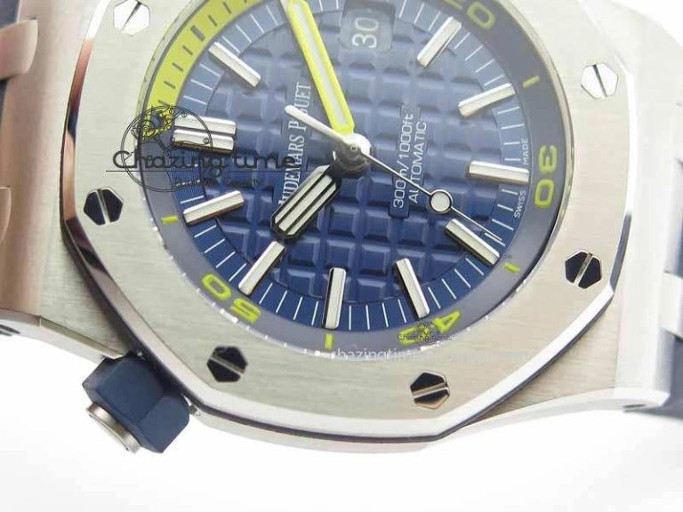 Royal Oak Offshore Diver 2017 Blue 15710 JF 1:1 Best Edition On XS Rubber Strap A3120 (Free Rubber Strap) Timeless 5007